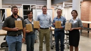 Plant Competition Winners (L-R) - Dean Weimer, Sarah Galvan, Eric Grahmann, Txser Board Member in Center, Austin Phillippe & Amy Adams.